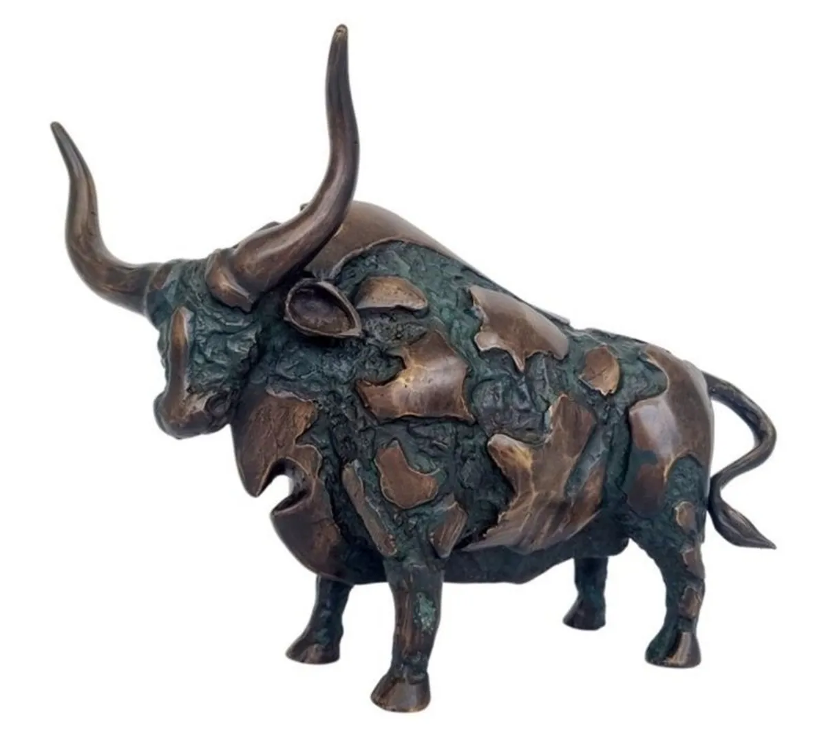 Large Abstract Bull (35cm) - Patinated Bronze - Image 3
