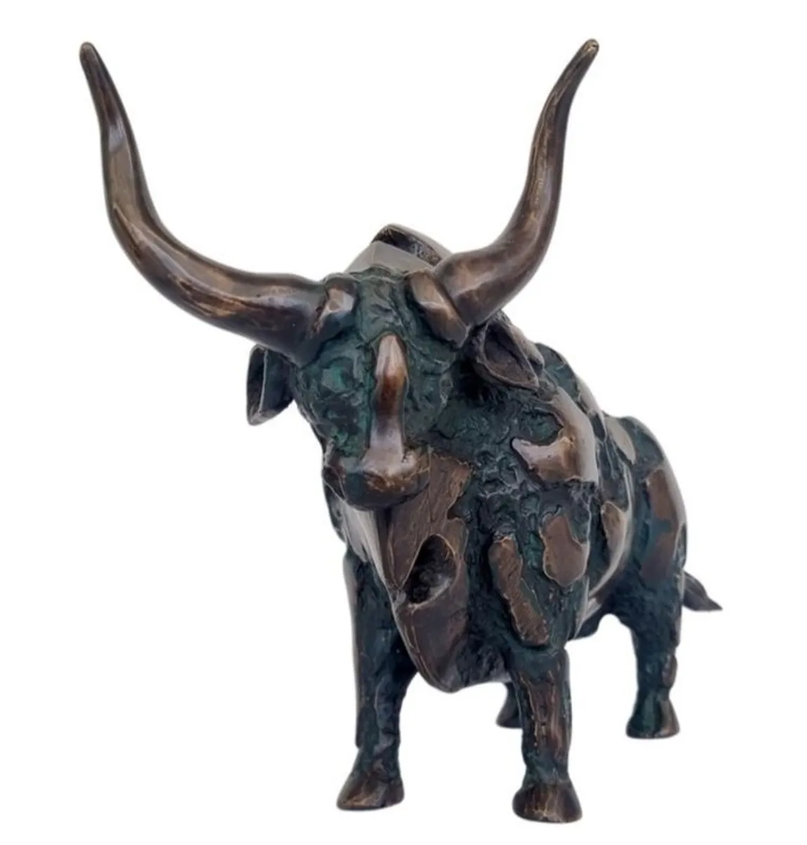 Large Abstract Bull (35cm) - Patinated Bronze - Image 4