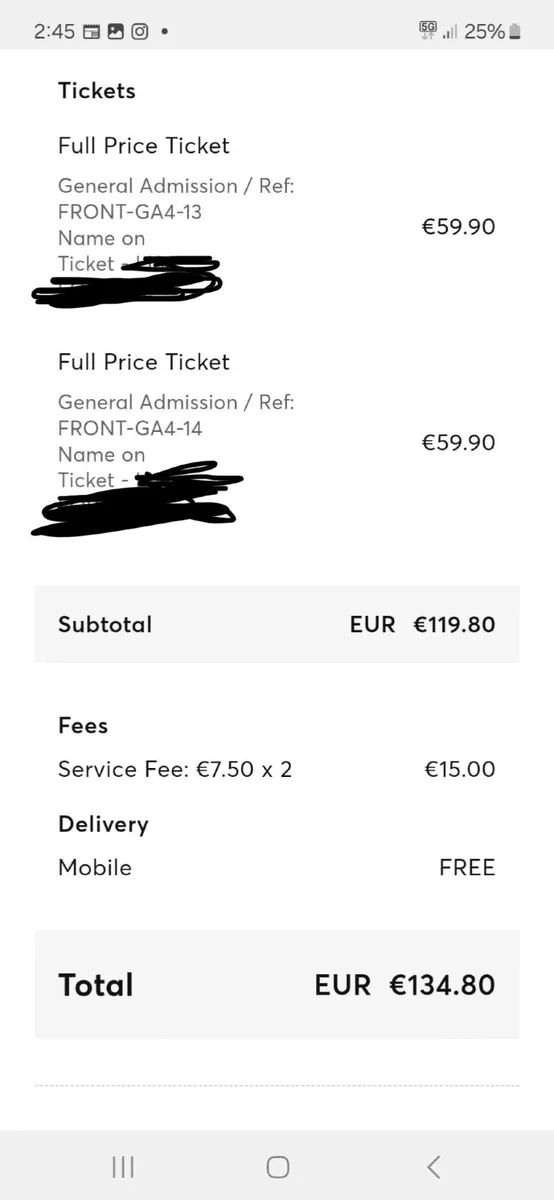 2x Kingfishr Tickets Fairview Park Saturday 21st - Image 3
