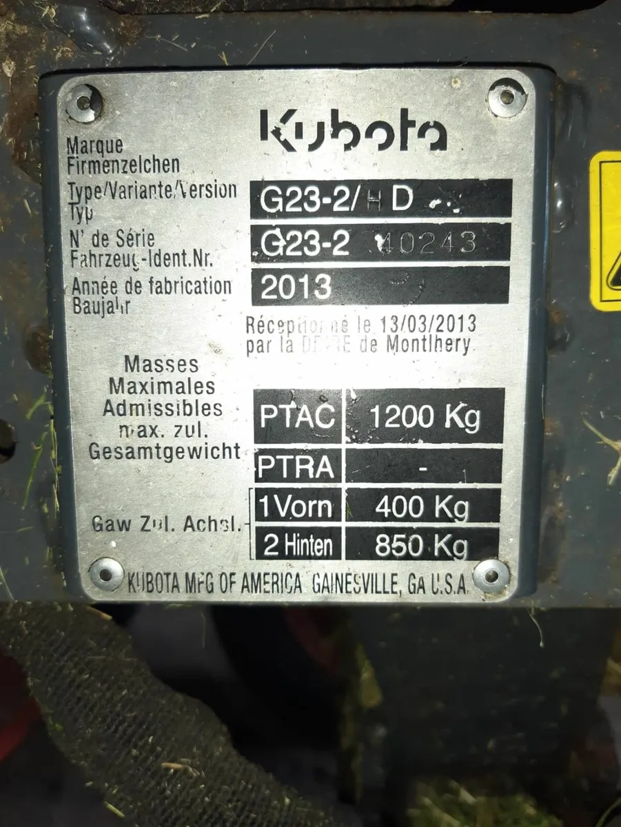 Kubota G23 Lawnmower - Image 2