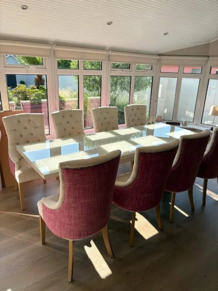 Dining Table and 8 Chairs. - Image 2