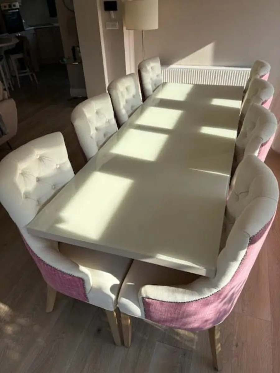 Dining Table and 8 Chairs. - Image 3