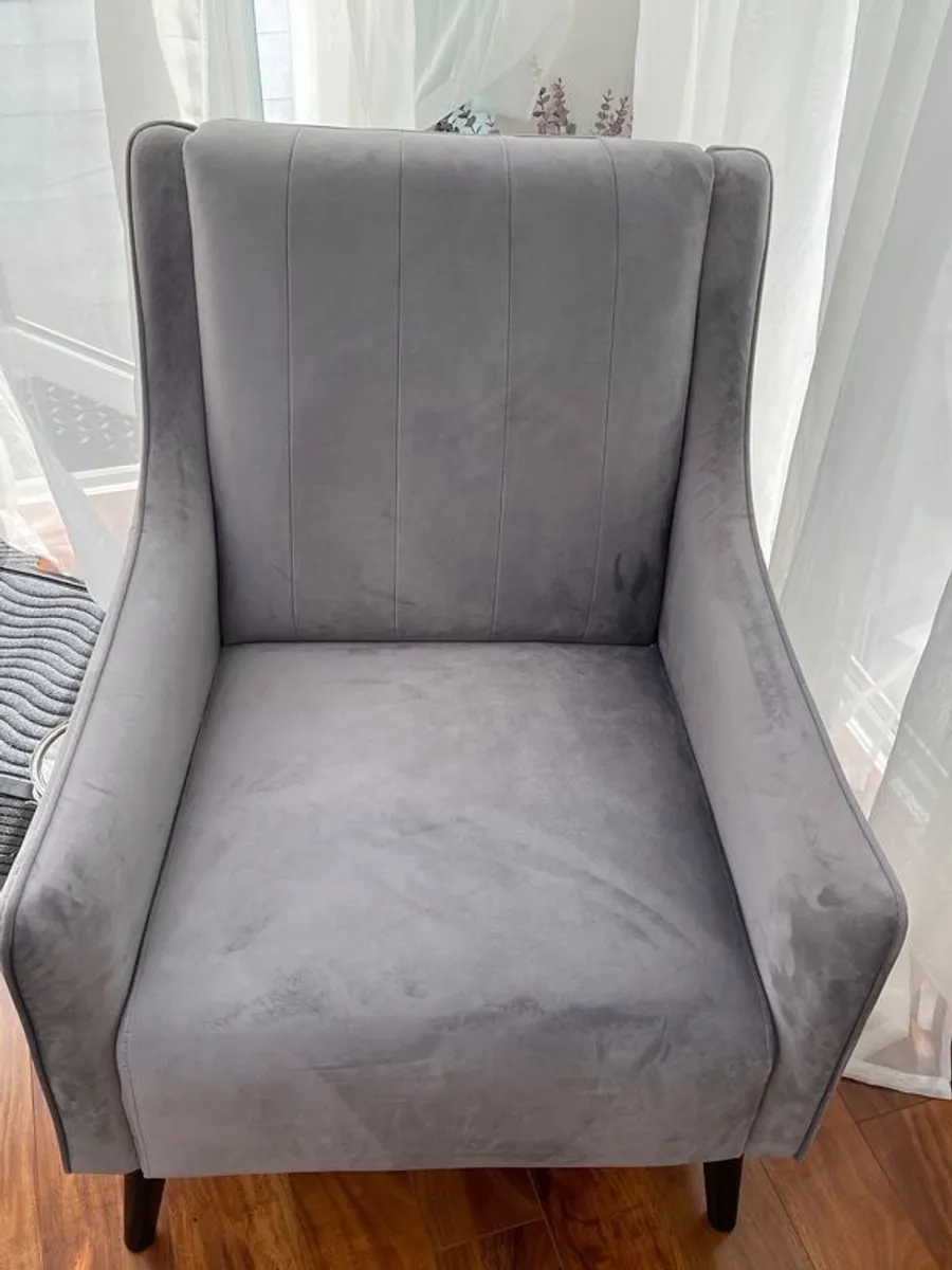 grey occasional armchair - Image 1
