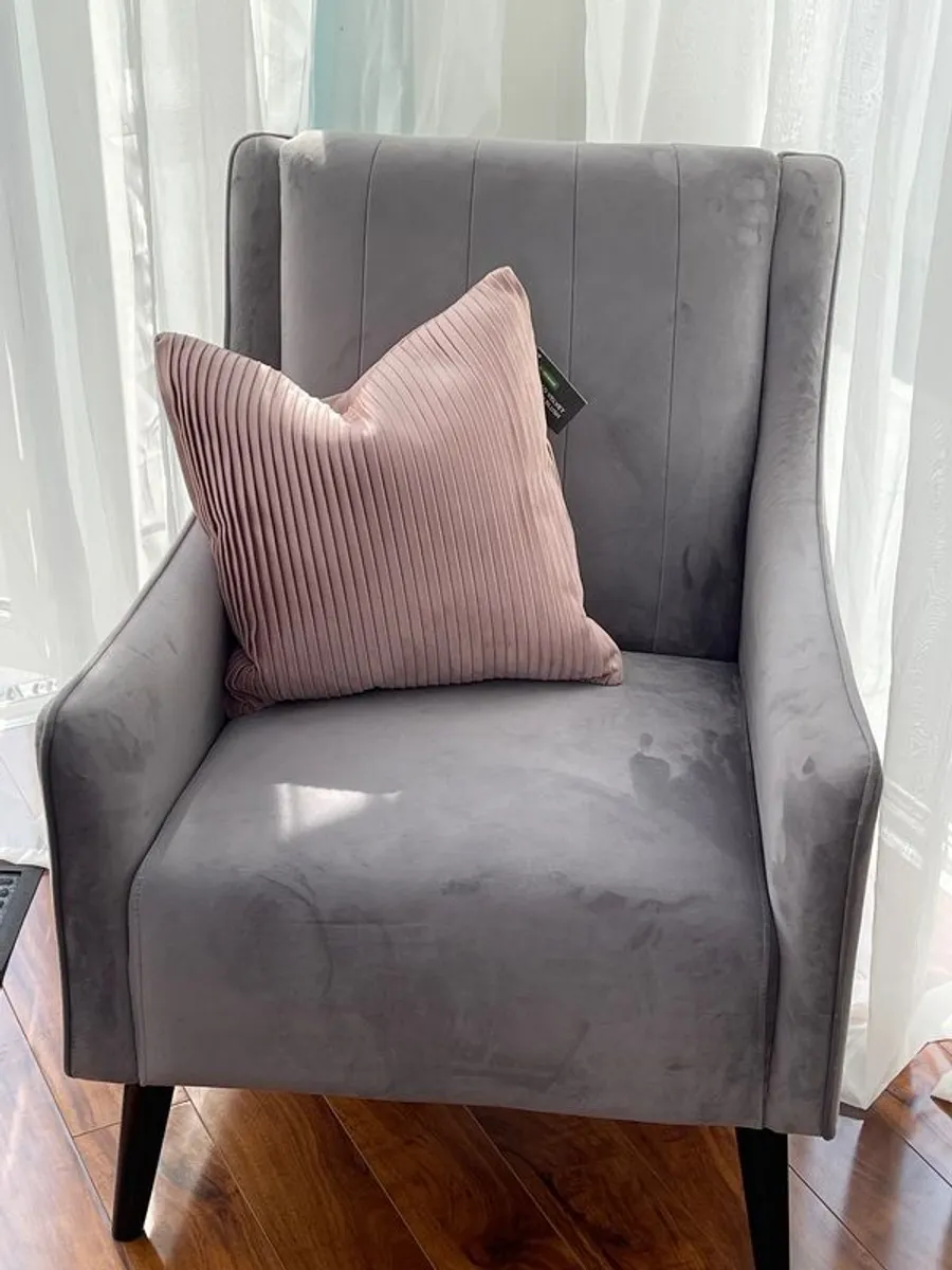 grey occasional armchair - Image 2