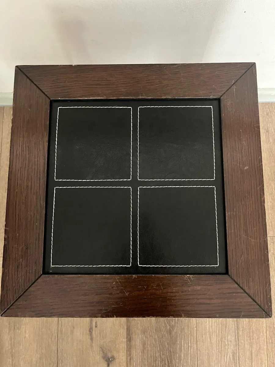 Wooden leather table - Image 3