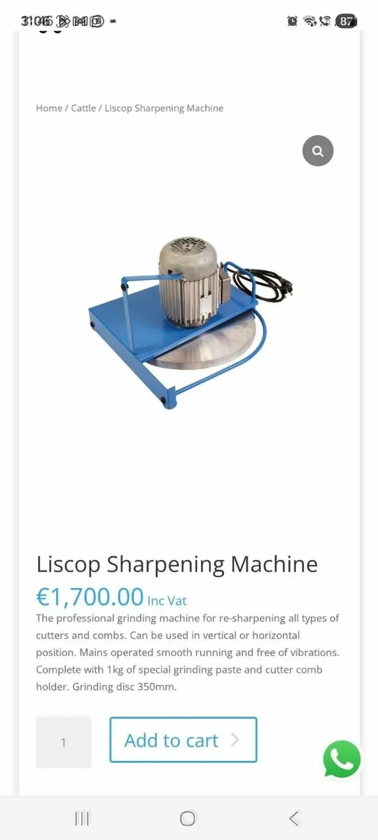 Liscops clipper blade sharpening machine