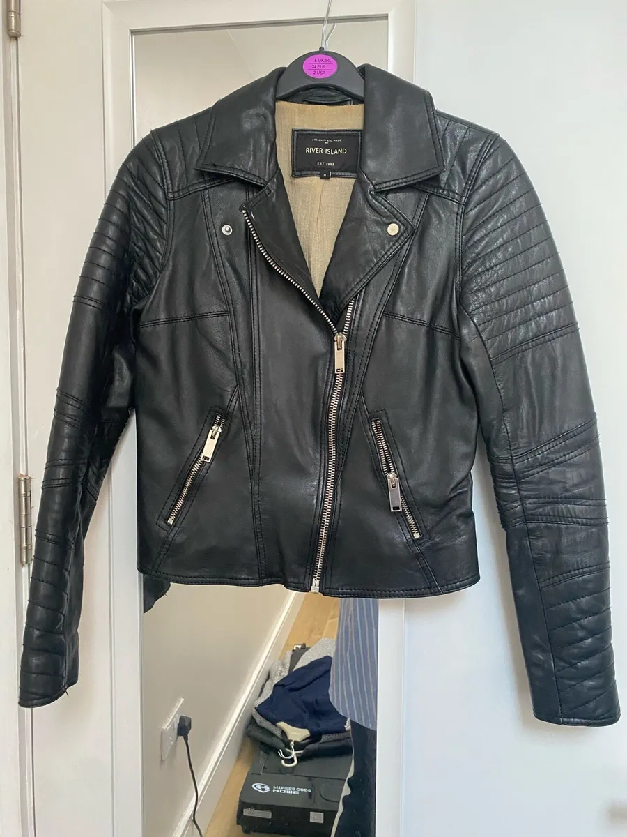 River Island Leather Biker Jacket - Image 1