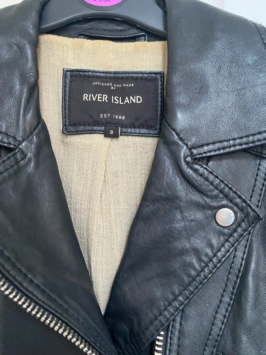 River Island Leather Biker Jacket - Image 2