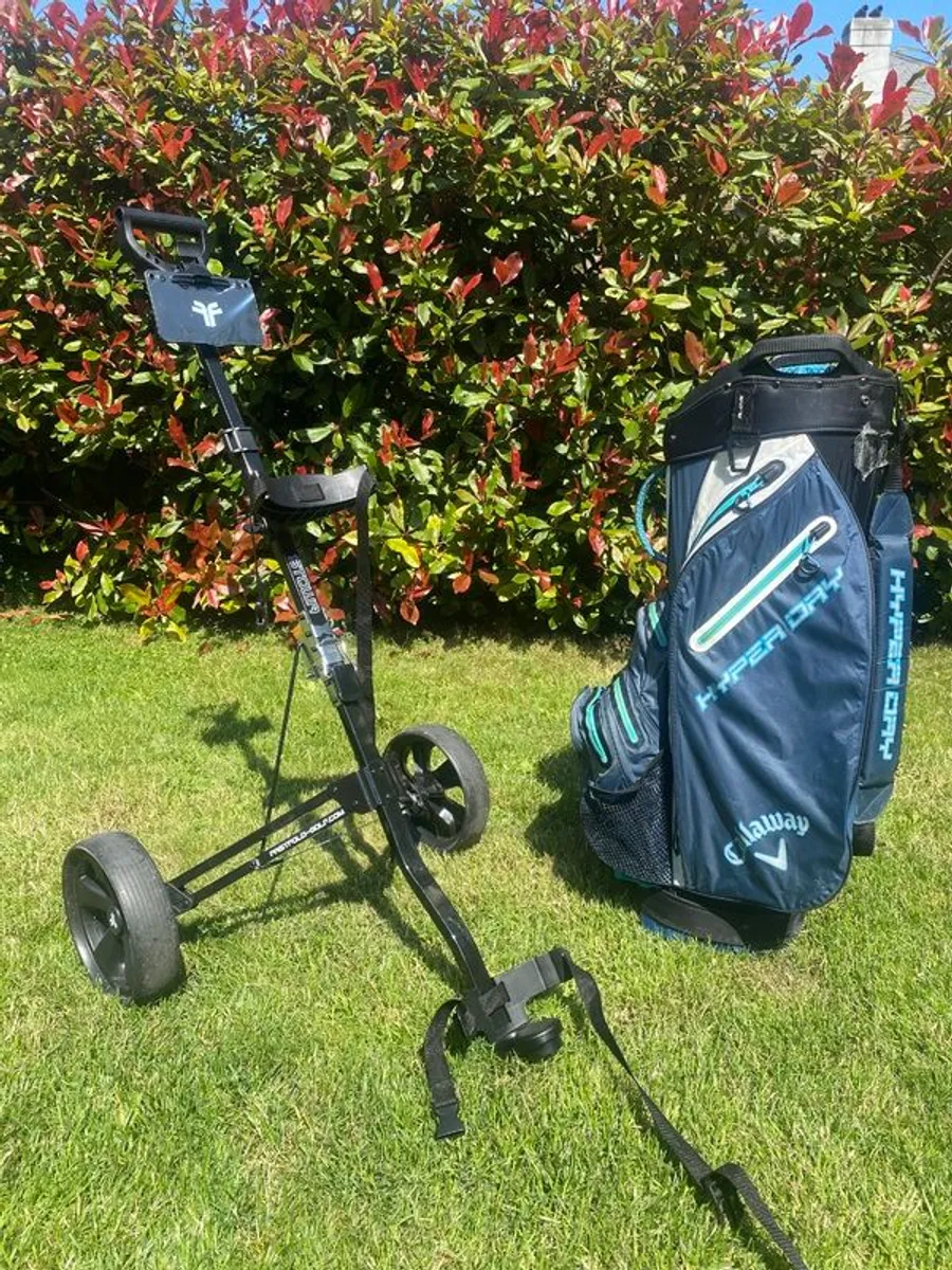 Golf bag and trolley - Image 1
