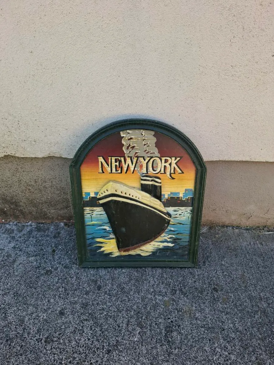 By post only new york wood sign - Image 1