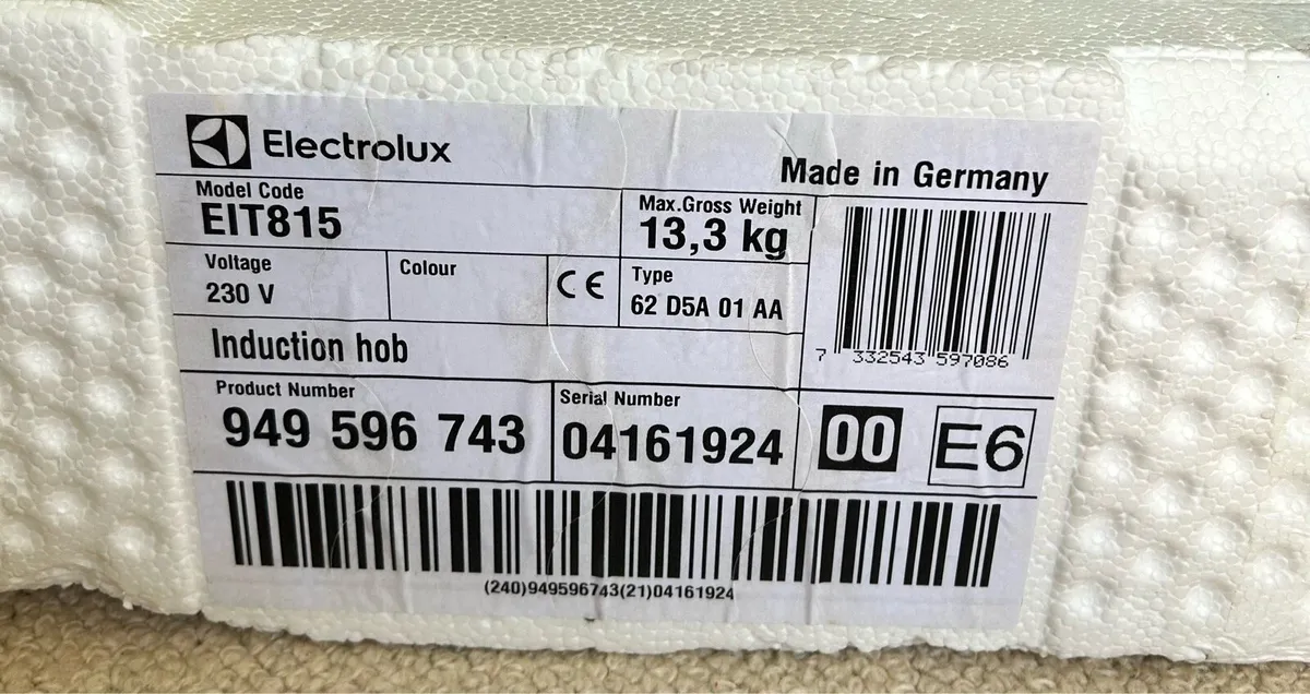 Brand New Electrolux EIT816 Induction Hob - Image 2