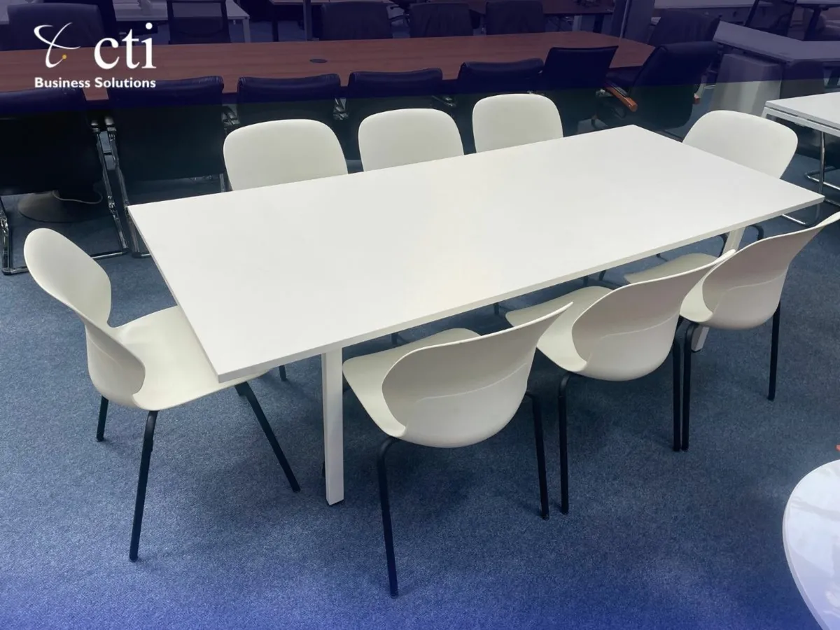 2.4M Meeting Table & 8 "Haworth" Chairs ~ 80% Off! - Image 1
