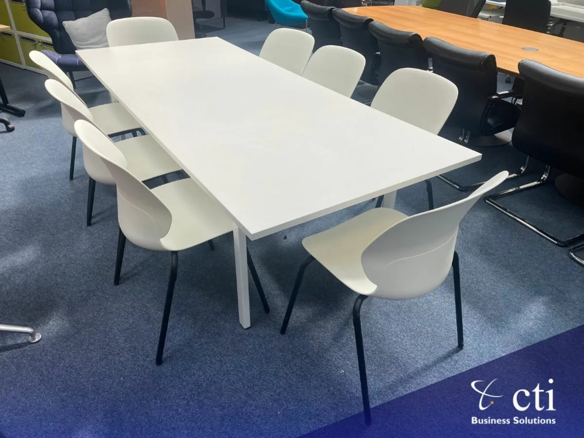 2.4M Meeting Table & 8 "Haworth" Chairs ~ 80% Off! - Image 3
