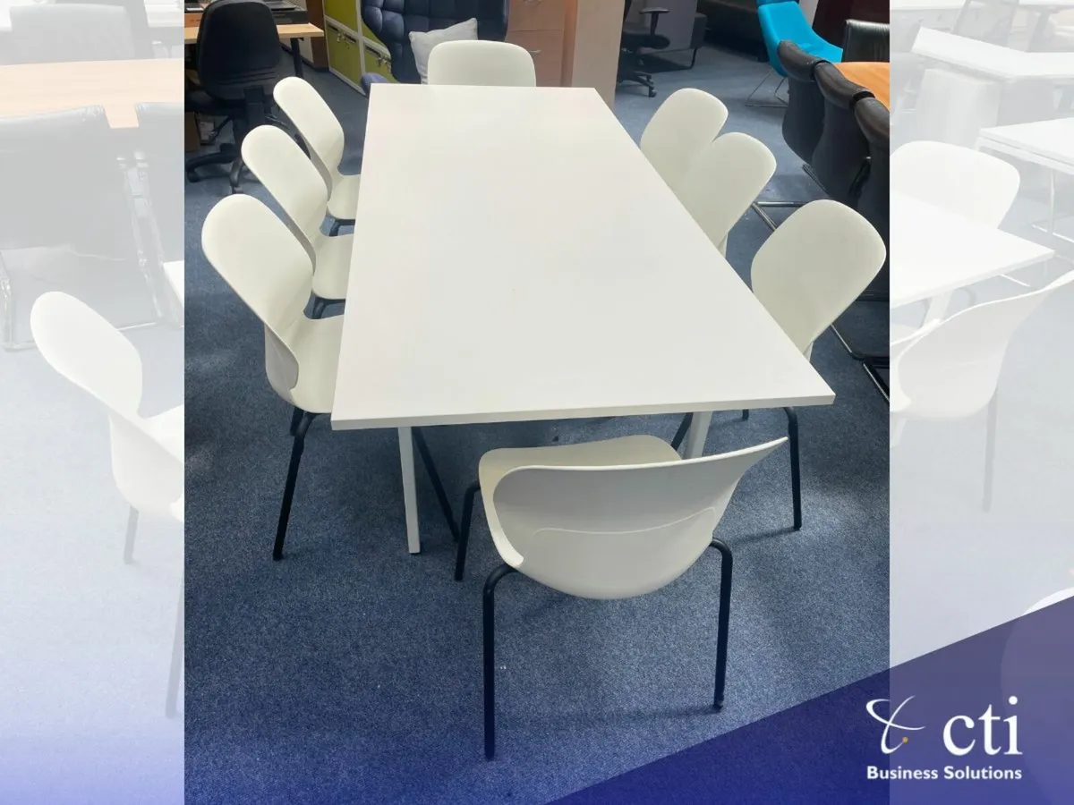 2.4M Meeting Table & 8 "Haworth" Chairs ~ 80% Off! - Image 4
