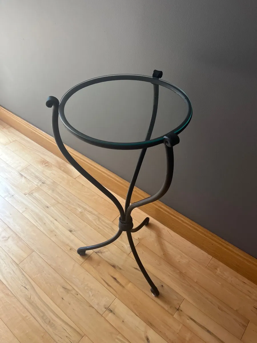 Wrath iron table glass top - Image 1
