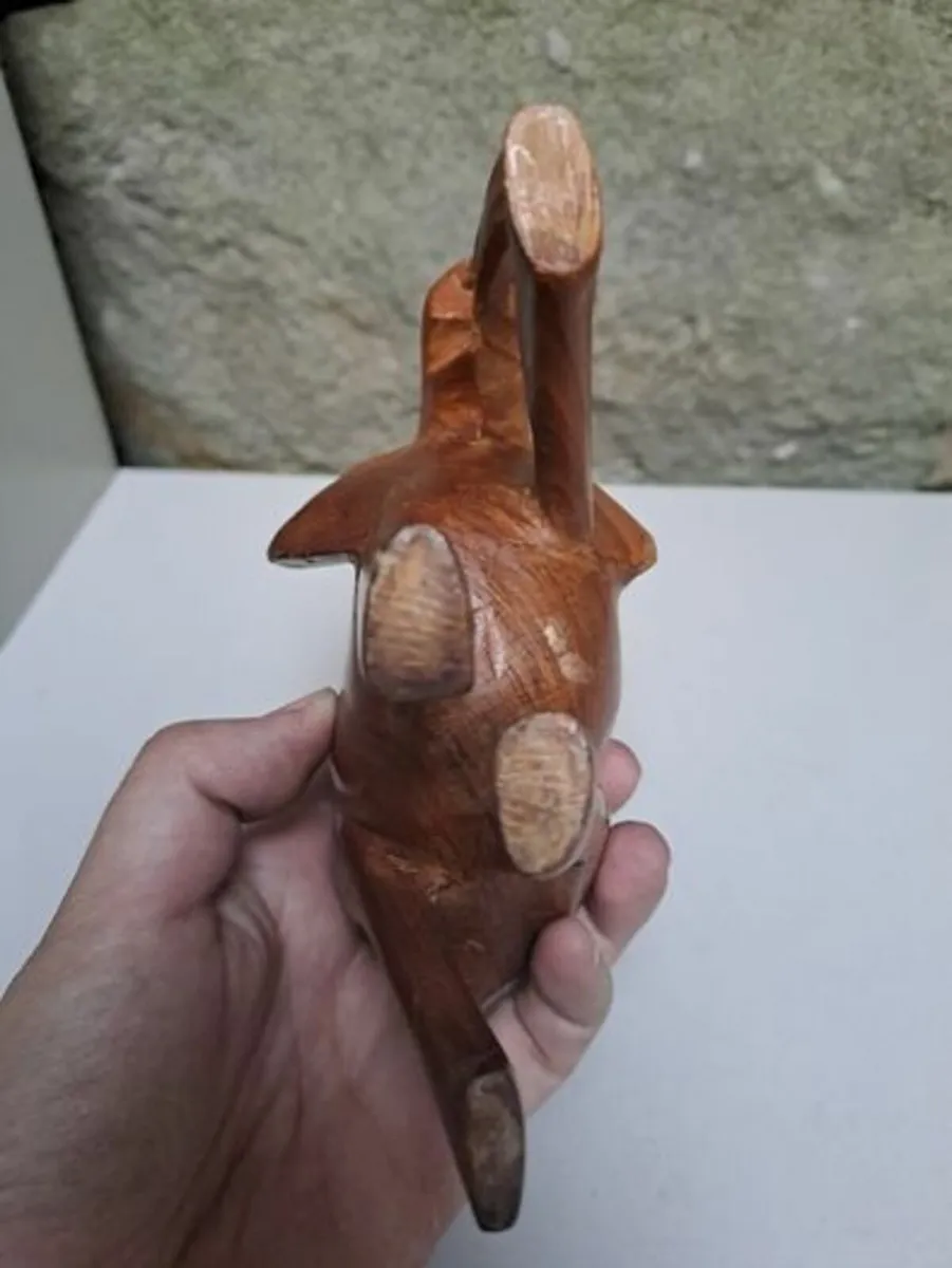 Wooden elephant Figurine vintage - Image 4