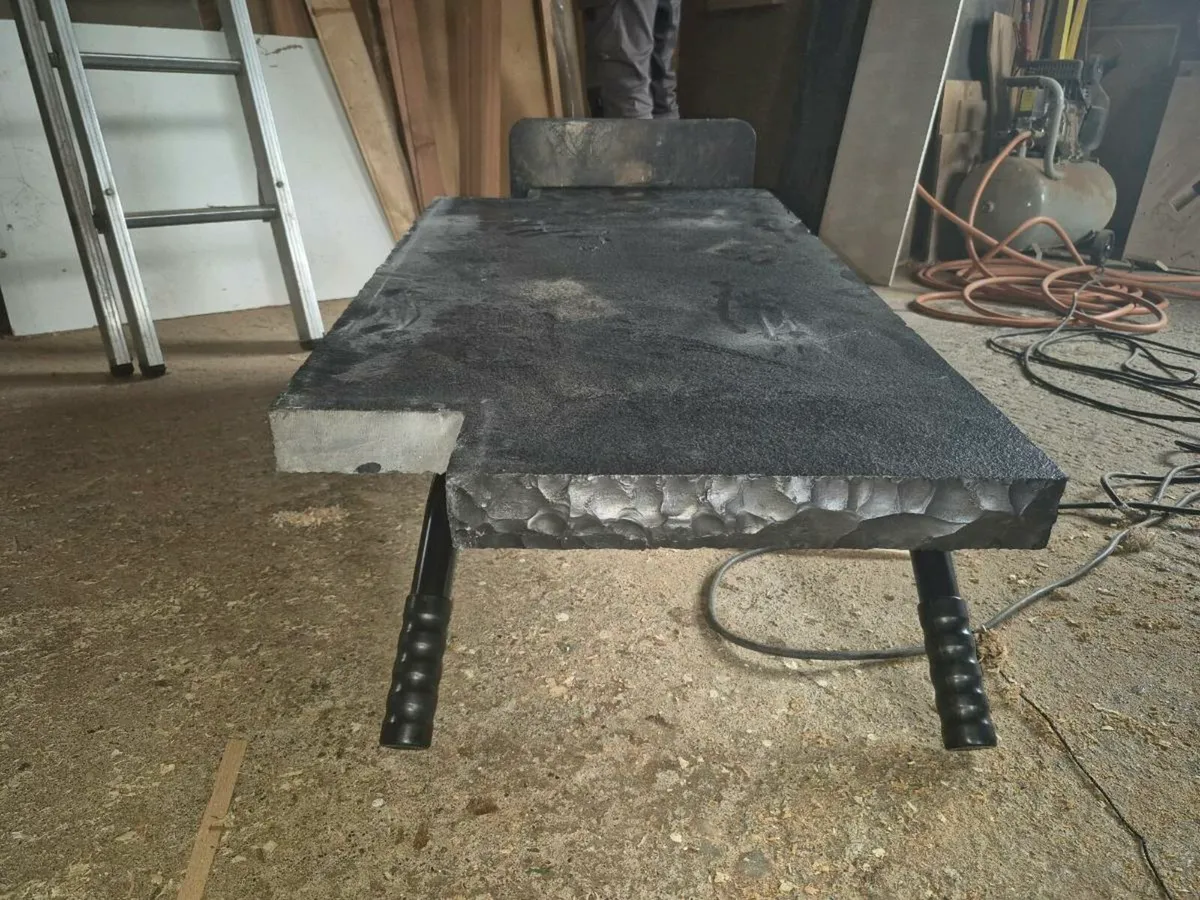 Black Stone hearth for fireplace. - Image 2