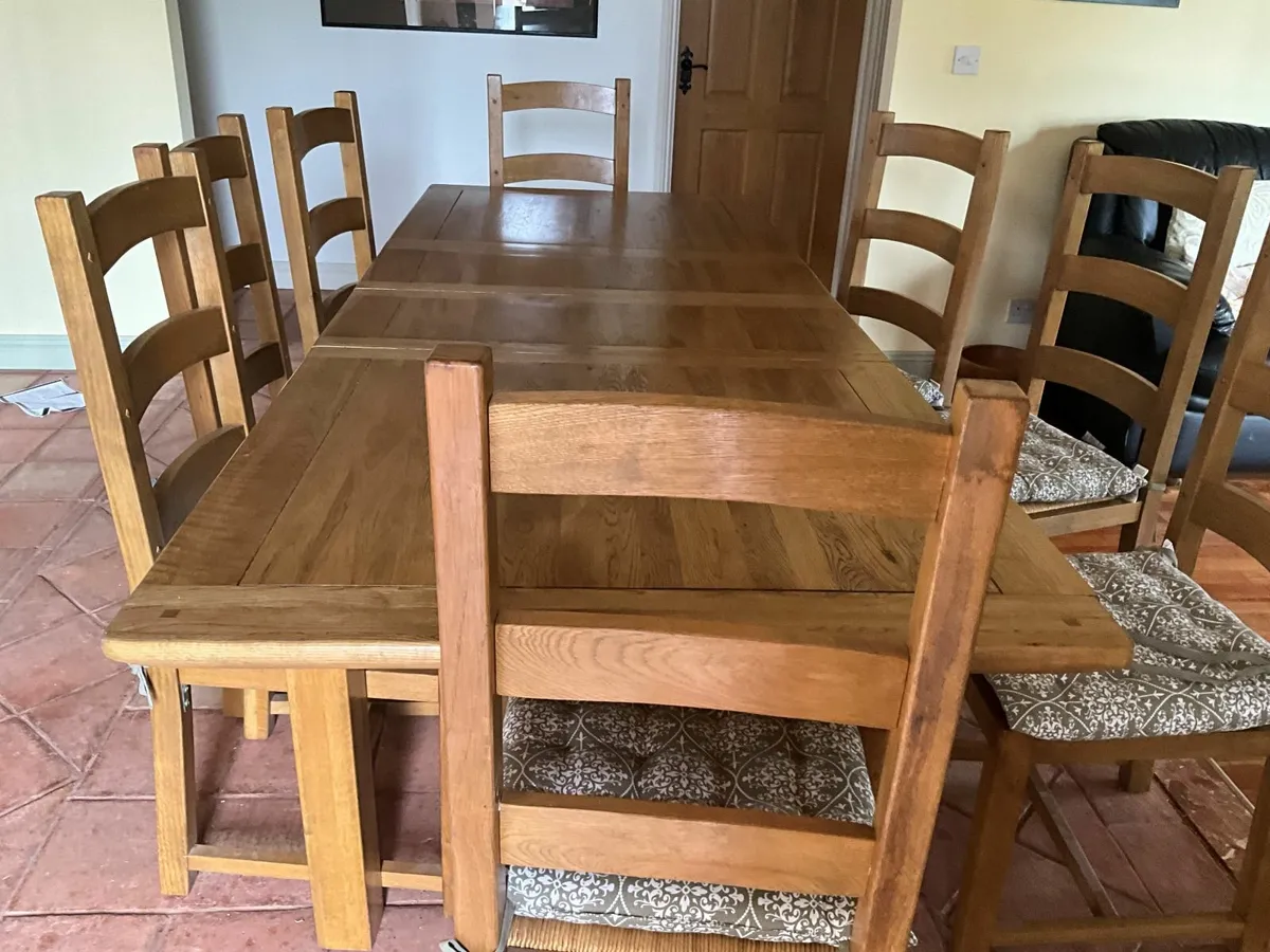 Table and 8 chairs