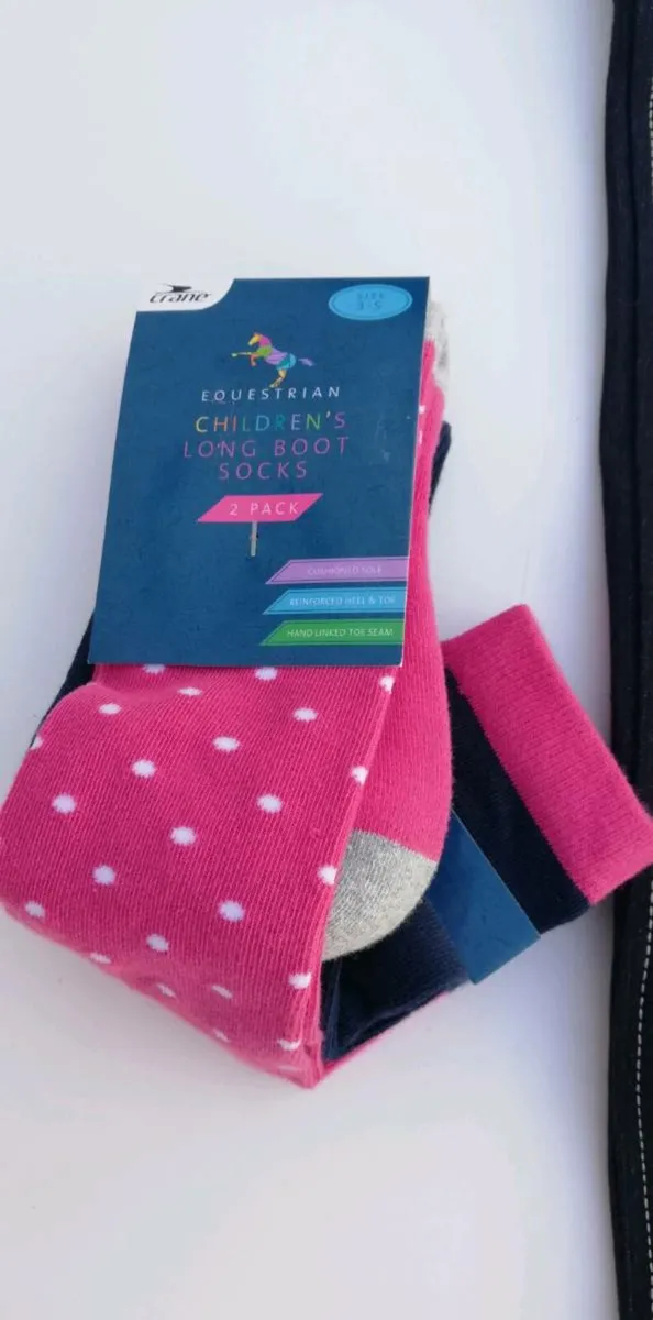 New Horseware young girls denim breeches & socks - Image 4
