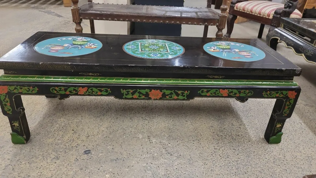 Large vintage chinoiserie coffe table - Image 3