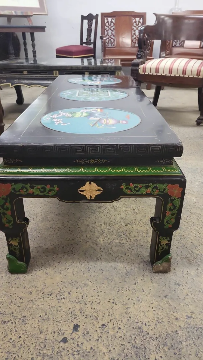 Large vintage chinoiserie coffe table - Image 4
