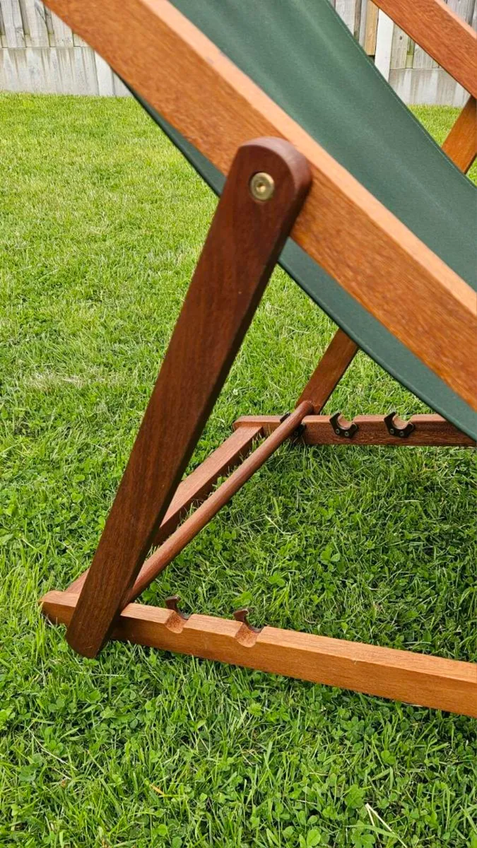 Folding Wooden Deck Chairs - Image 3