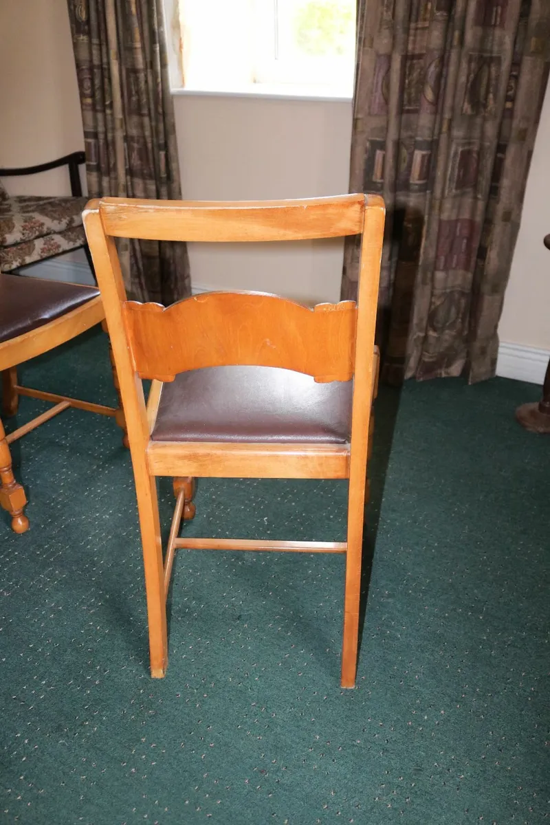 4 Vintage Art Deco Kitchen Chairs - Image 4