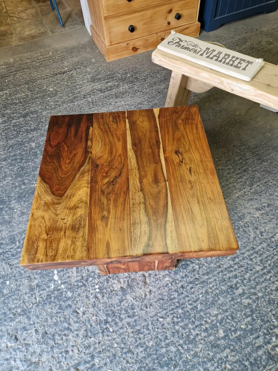 Vintage Indian rosewood coffee table - Image 2
