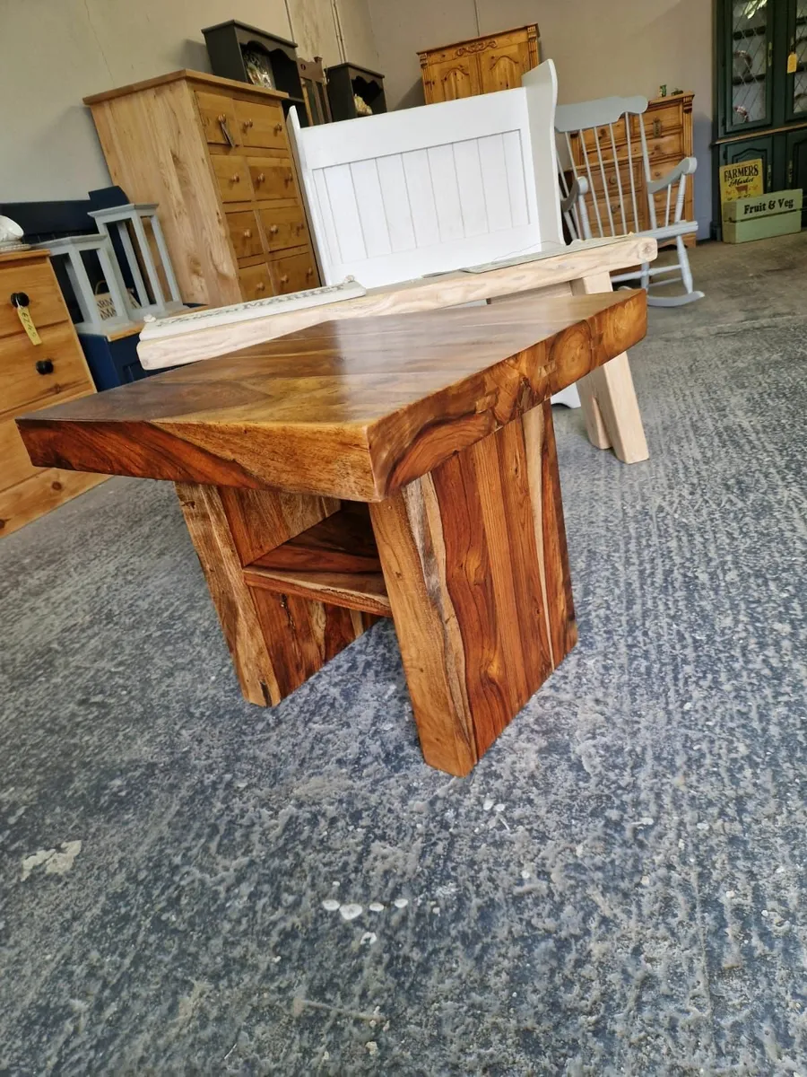 Vintage Indian rosewood coffee table - Image 4