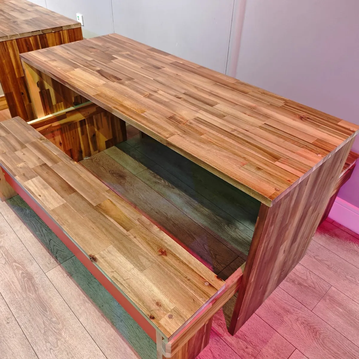 Large Wooden Tables with seating x 10 - Image 4