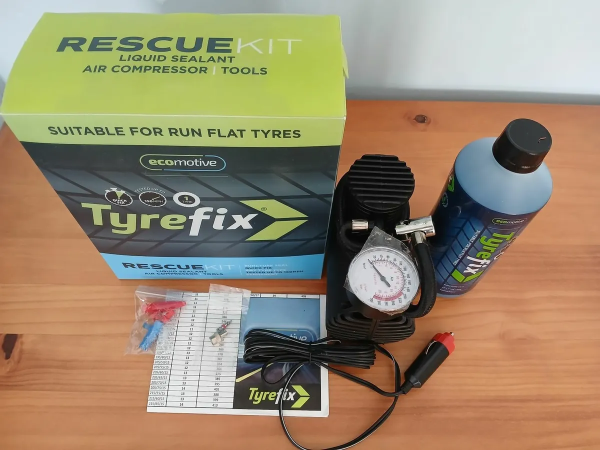 Tyre Puncture Repair Kit with Air Compressor - Image 3