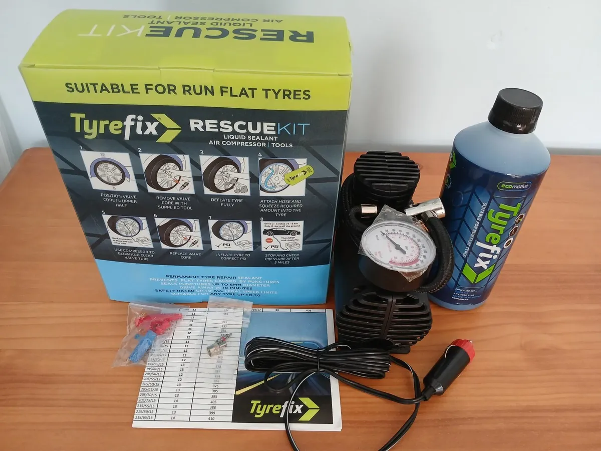 Tyre Puncture Repair Kit with Air Compressor - Image 4