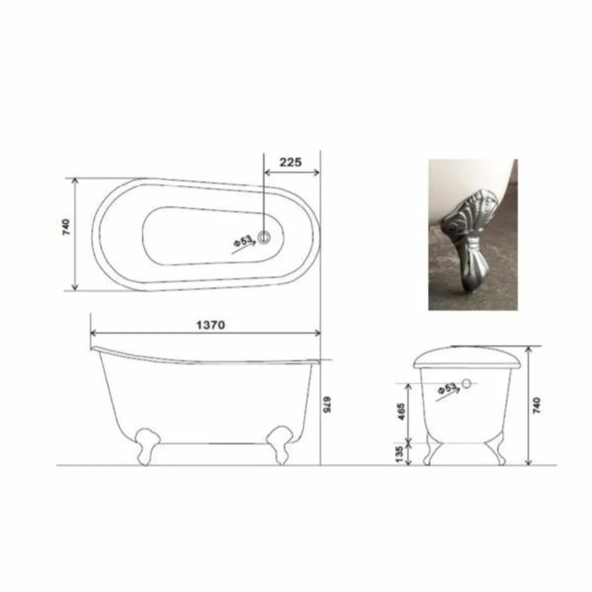 Ambrose Cast Iron Bath - Image 2