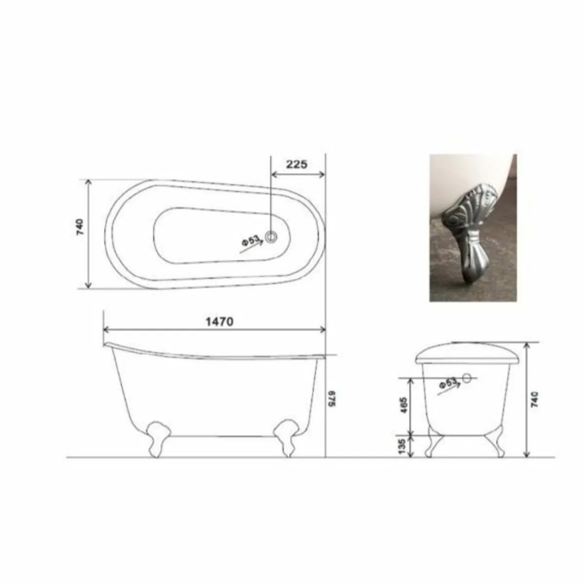 Ambrose Cast Iron Bath - Image 3