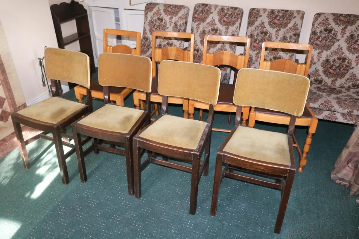 4 Simple Vintage Chairs - Image 4