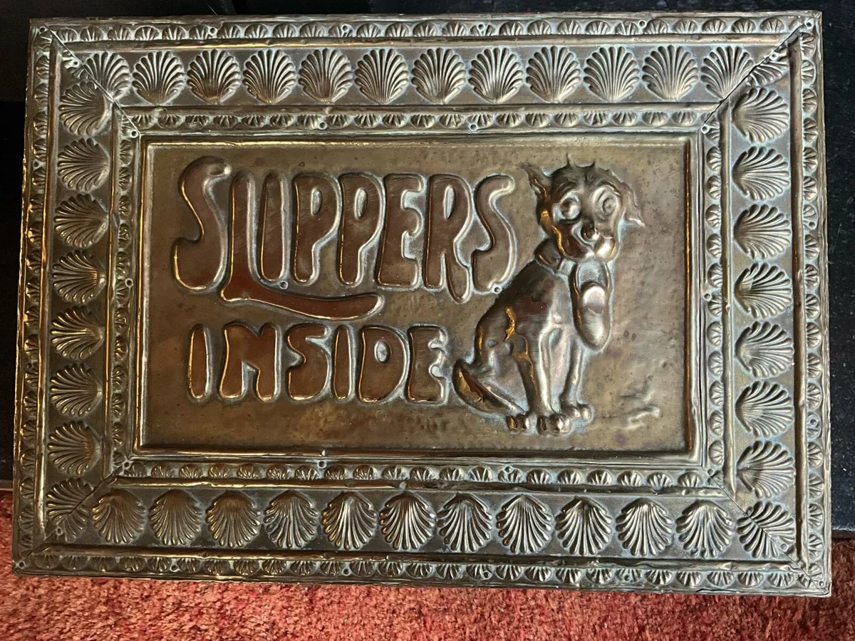 Antique Brass Slipper Bonzo Slipper Box 1920s Orig - Image 2