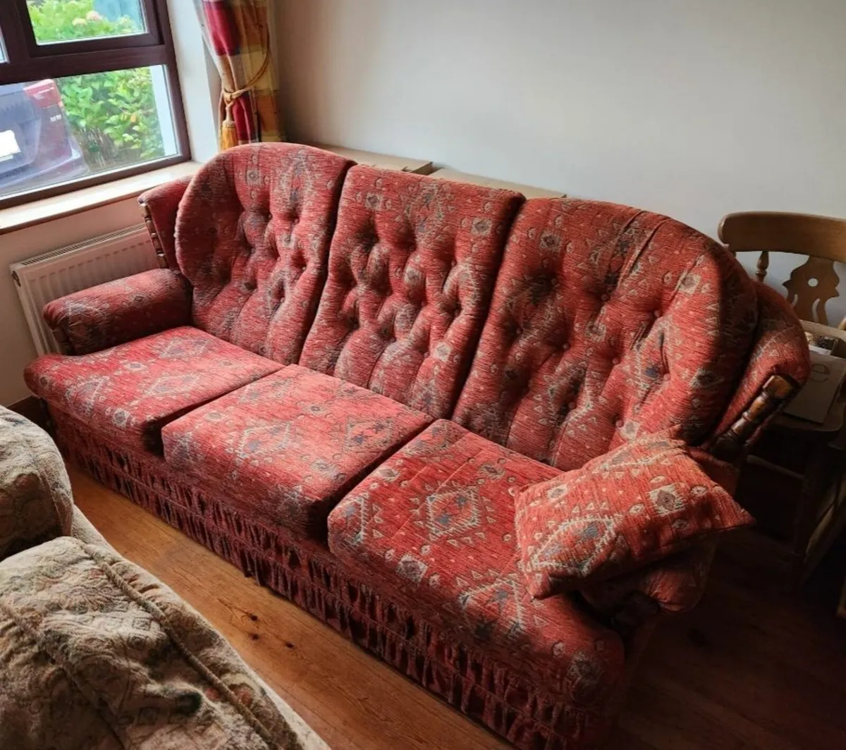 3 Piece Couch Set and Foot Rest - Image 1