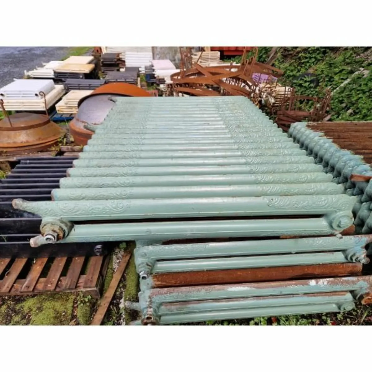 Cast Iron Radiator – Large Green Ornate- KAS479 - Image 4