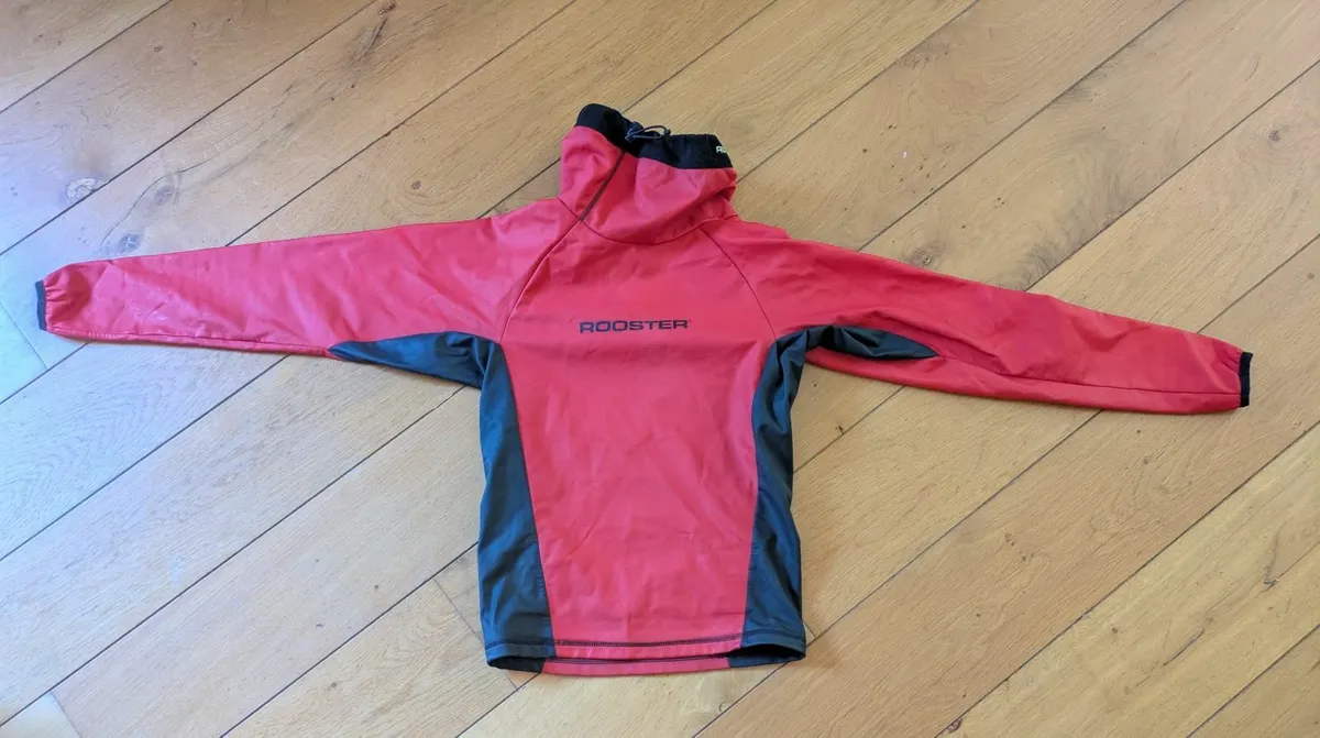 Rooster sailing aqua fleece top junior large