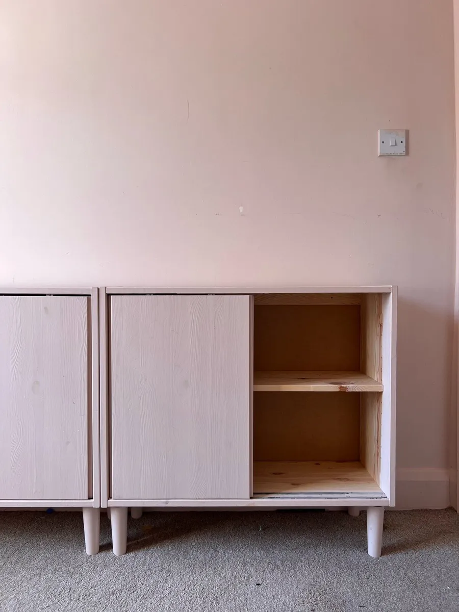 Painted Pink IKEA Cabinets - Image 1