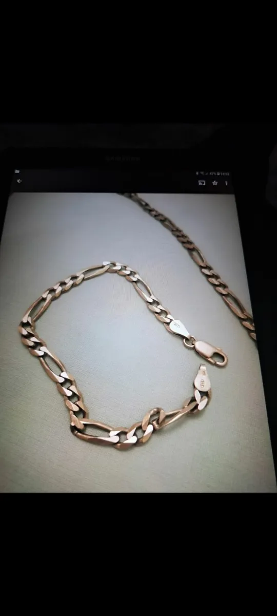 LADIES SILVER  NECKLACE / BRACELET SET - Image 1