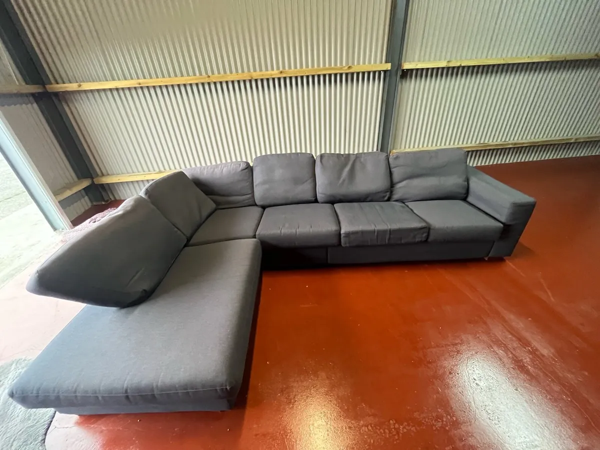 Blue corner sofa large set delivery available - Image 1