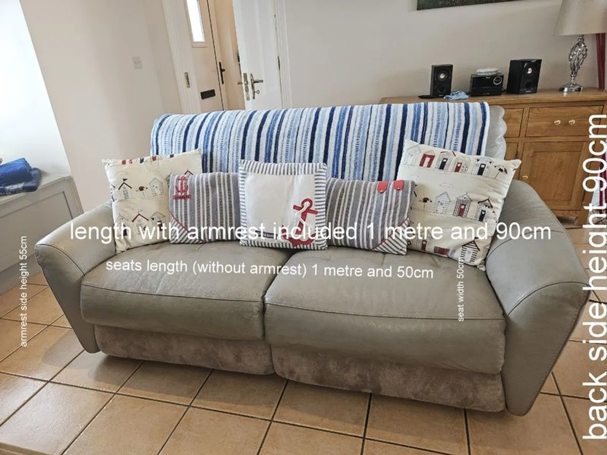 Double seater recliner Leather couch