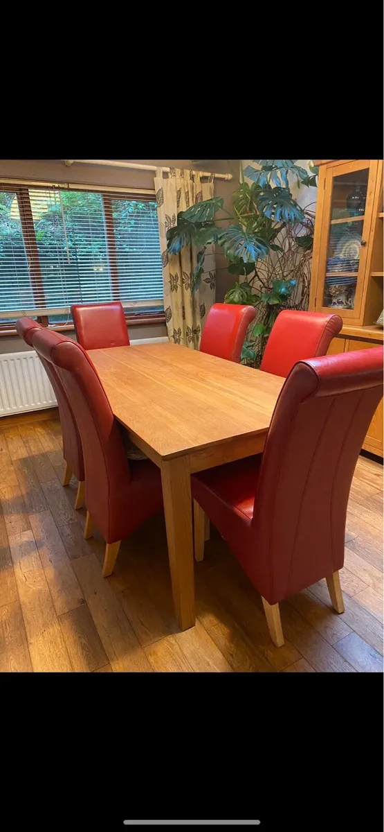 Solid Oak Dining Table - Image 1