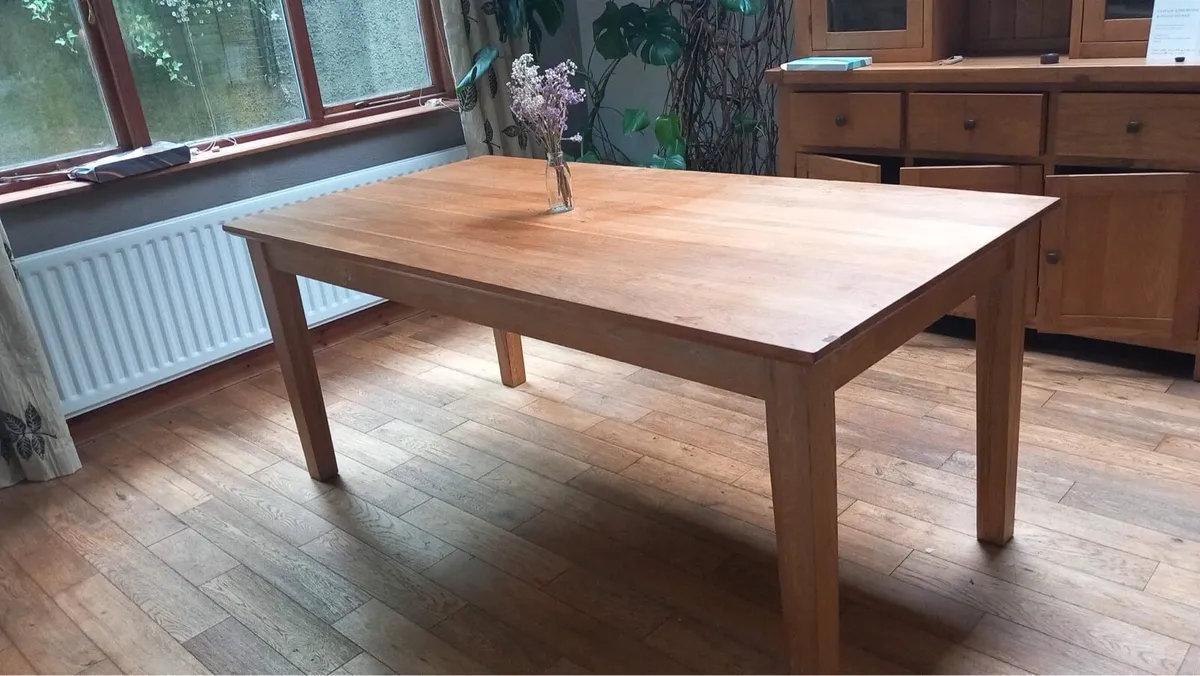 Solid Oak Dining Table - Image 2