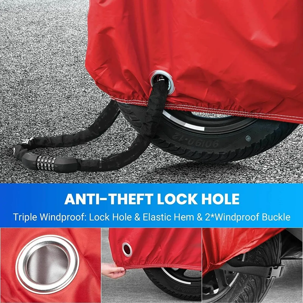 210D Motorbike Cover Waterproof Outdoor Use - Image 4