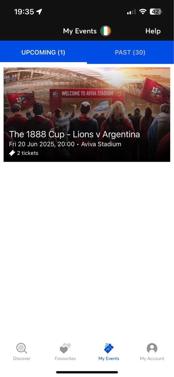 x2 Lions v Argentina Tickets - Image 1