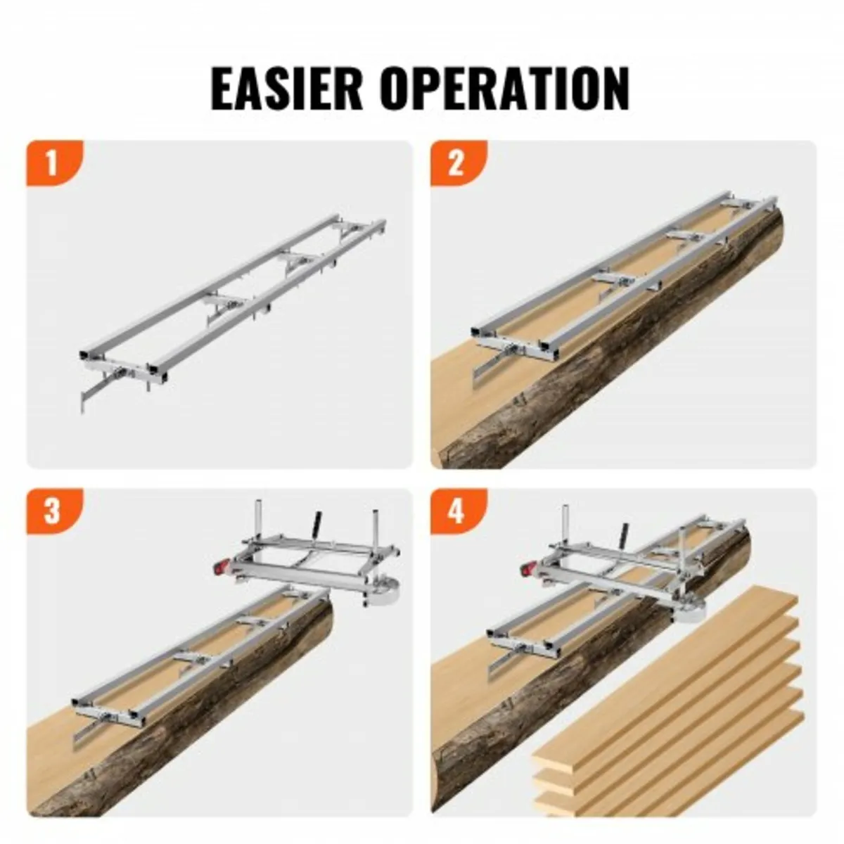 Rail Mill Guide System 9 ft Chainsaw Milling Rail - Image 4