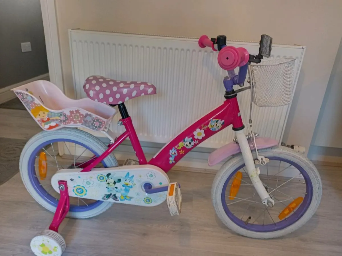 Kids Minnie mouse bike size 16 inch wheels. - Image 2