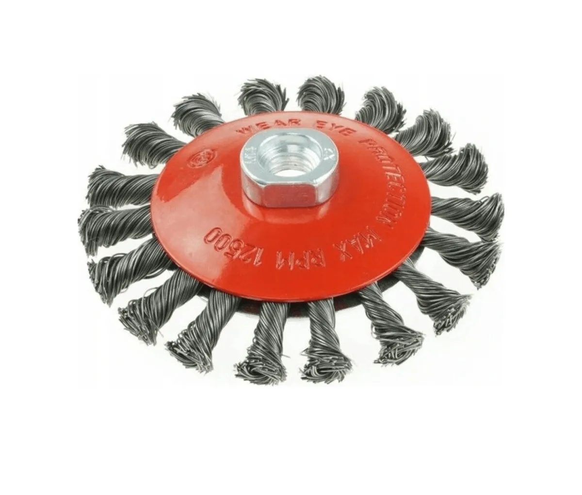 Wire brush for grinder 125mm twisted wire side - Image 2